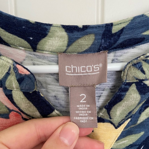 NWOT | Chico’s women’s‎ sleeveless floral stretch dress — large/12 (Chico’s 2) - Picture 4 of 7